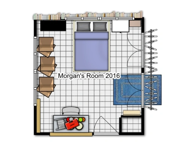Morgan's bedroom floor plan 2016